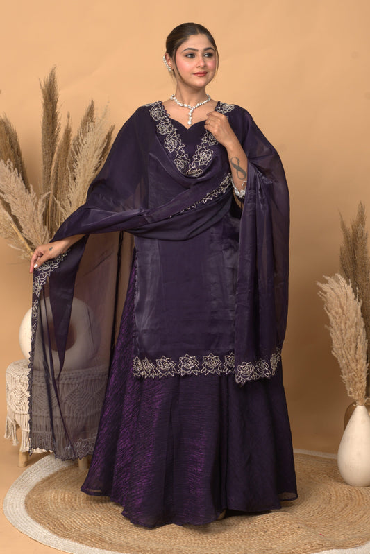 Gul-e-banafshi by Zarana luxurious trendy designer Pakistani suit.