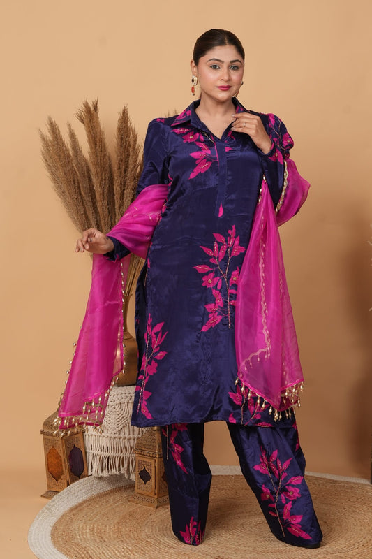 Gul-e-banafshi by Zarana luxurious trendy designer Pakistani suit.