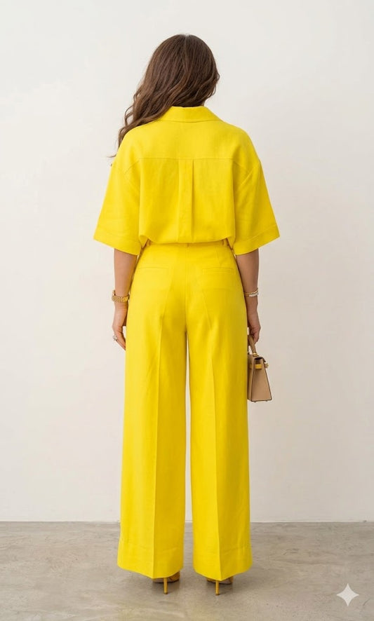 Sunshine Luxe Shirt & Wide Leg Co-Ord Set