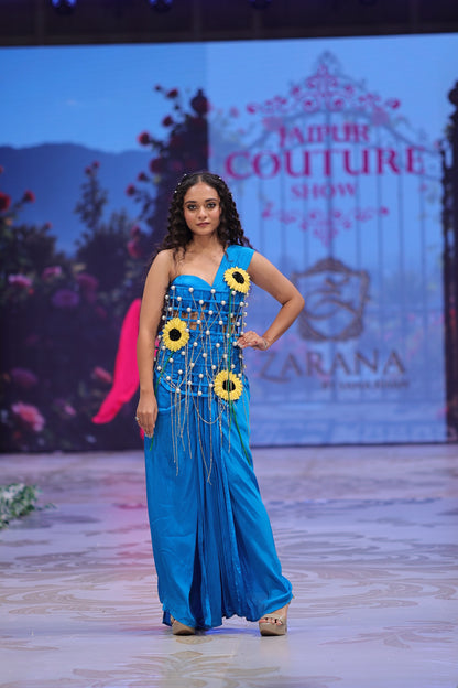 Azure Bloom Couture Gown