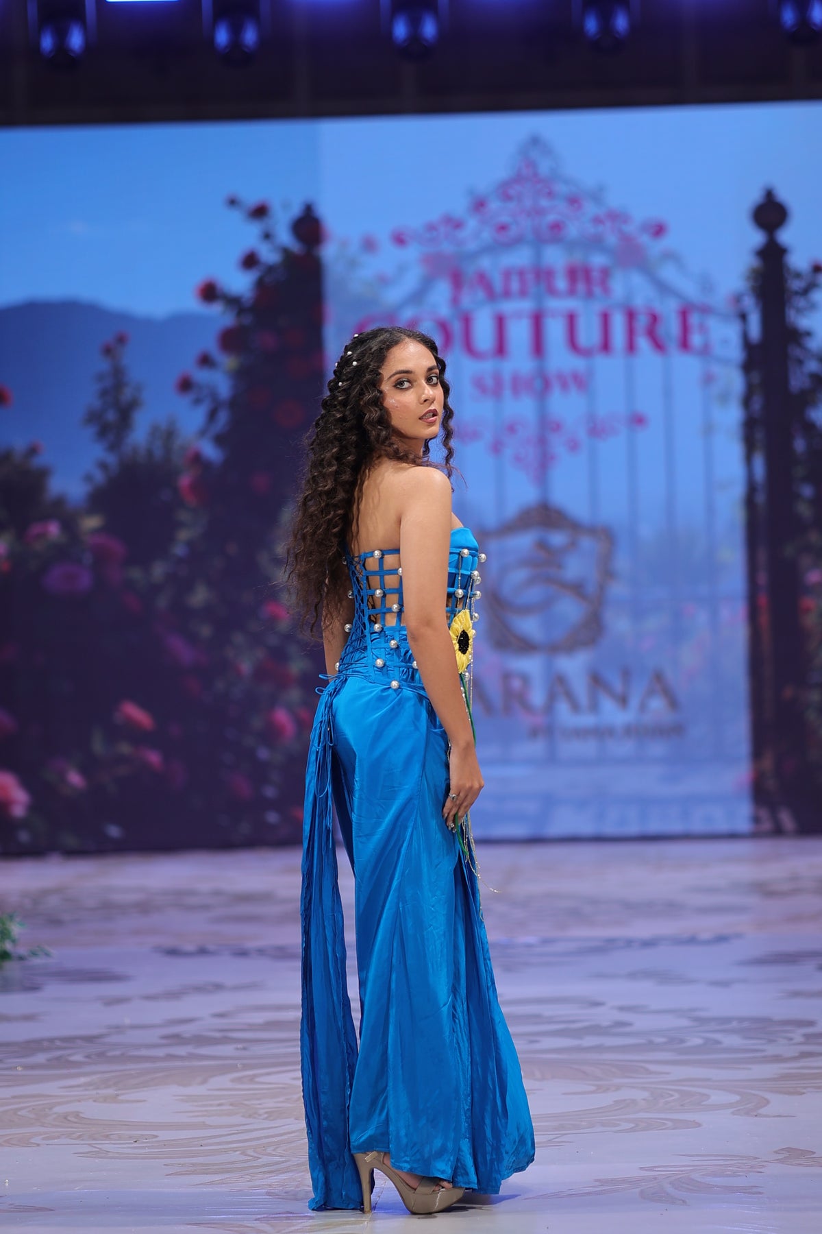 Azure Bloom Couture Gown