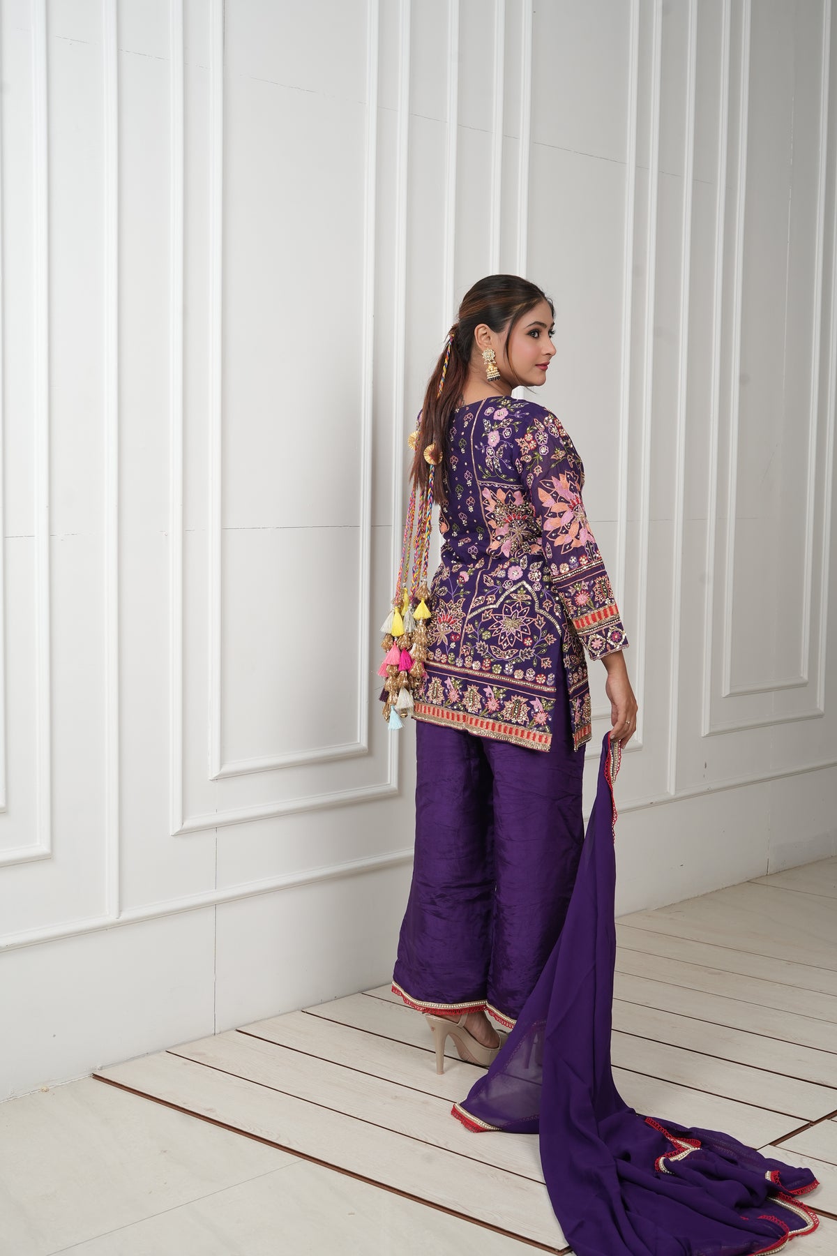 Purple Bloom Festive Kurta Set