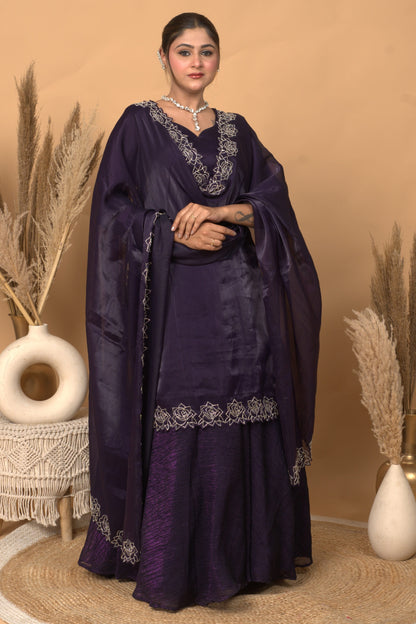 Gul-e-banafshi by Zarana luxurious trendy designer Pakistani suit.