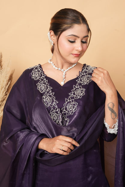 Gul-e-banafshi by Zarana luxurious trendy designer Pakistani suit.