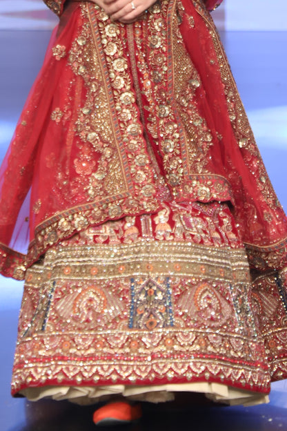 Rajwadi Bridal Dress with Elegant Embroidery