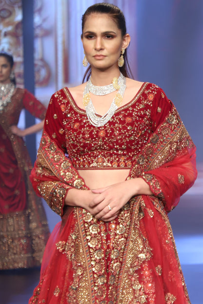 Rajwadi Bridal Dress with Elegant Embroidery