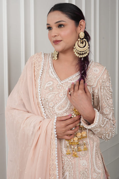 Gul-e-moti by Zarana luxurious trendy designer Pakistani suit.