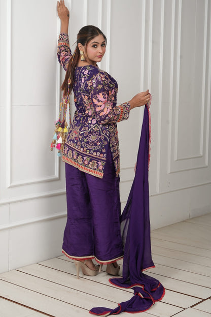 Gul-e-banafshi by Zarana luxurious trendy designer Pakistani suit.