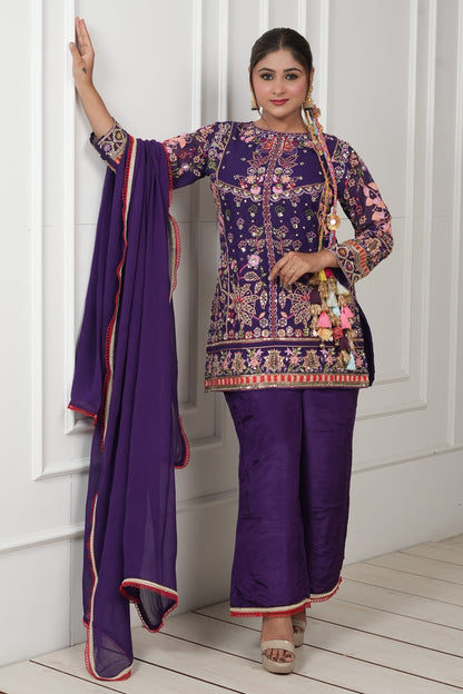 Gul-e-banafshi by Zarana luxurious trendy designer Pakistani suit.