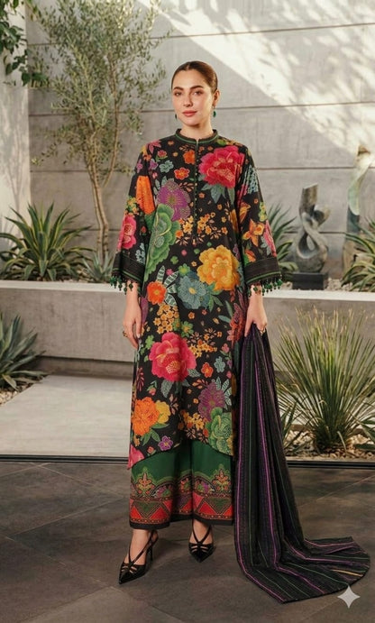 Midnight Bloom Floral Suit