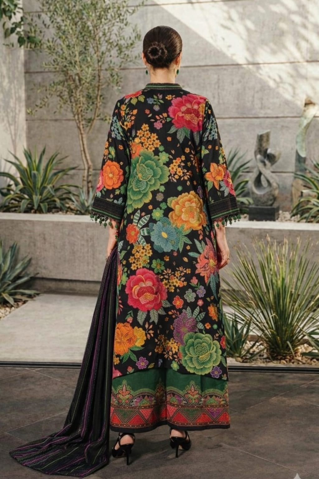 Midnight Bloom Floral Suit