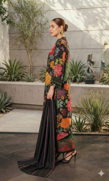 Midnight Bloom Floral Suit