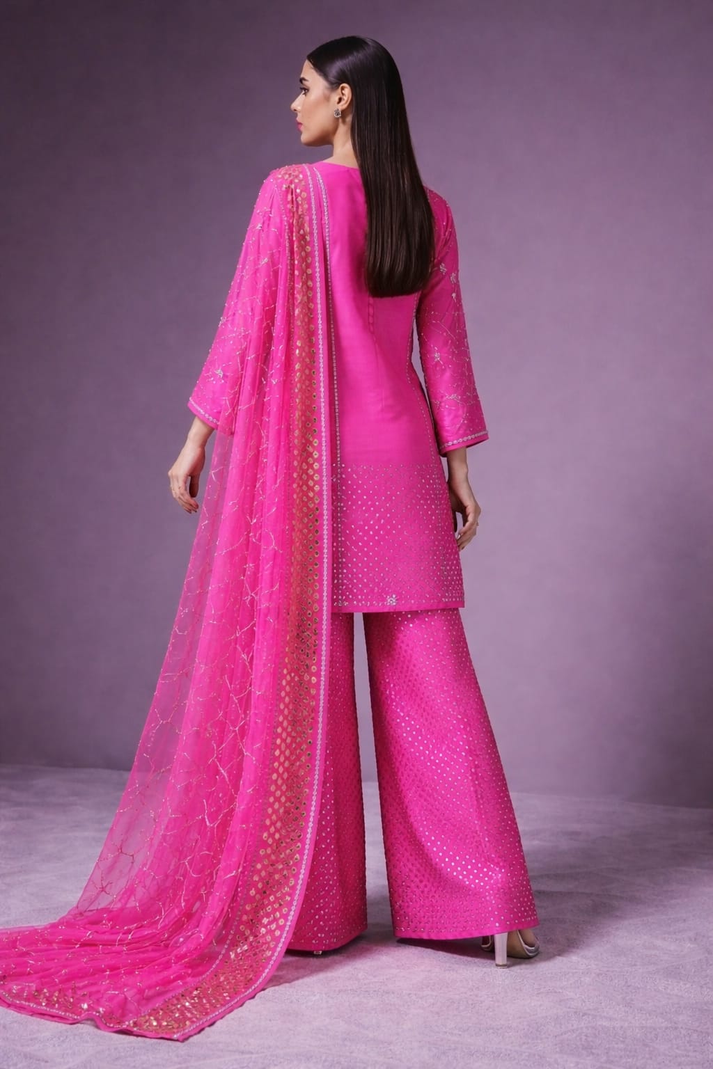 Starlight Fuchsia Ethnic Kurta Set