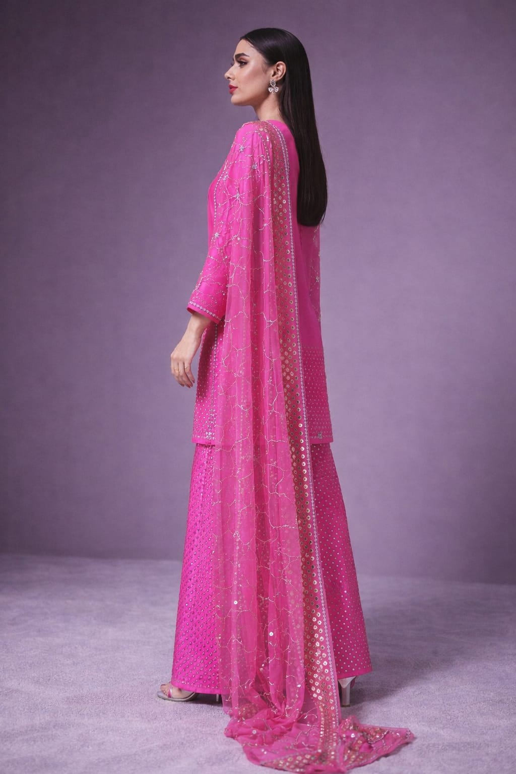 Starlight Fuchsia Ethnic Kurta Set