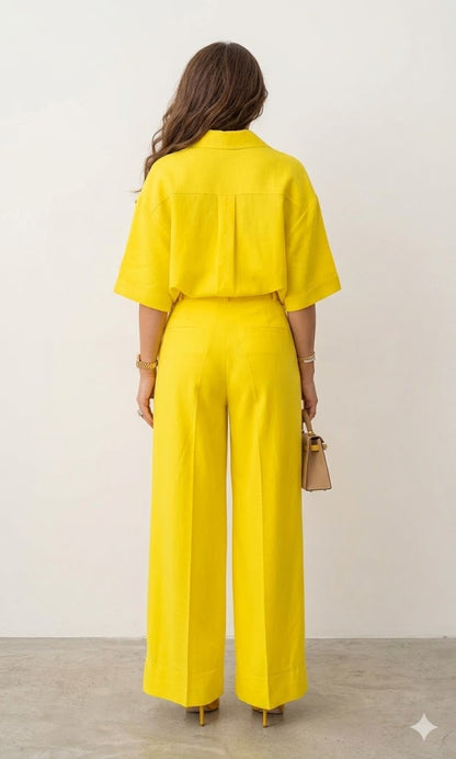 Sunshine Luxe Shirt & Wide Leg Co-Ord Set