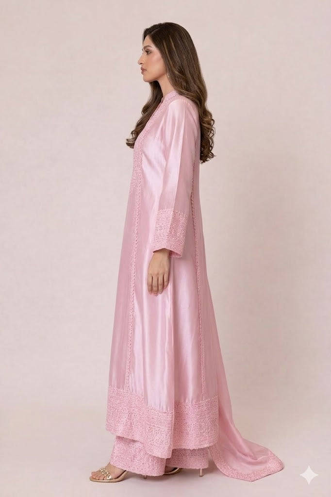 Timeless Blush Satin Elegance